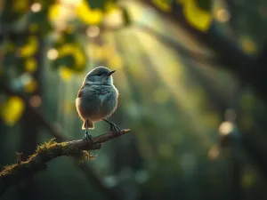 Sikorka bogatka siedząca na drewnianym karmniku z rozsypanymi ziarnami kukurydzy i mieszanką nasion.