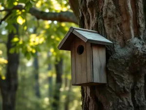 Gałązka krzewu z dojrzałymi czerwonymi porzeczkami i jagodami w słonecznym ogrodzie, stanowiąca pokarm dla ptaków.